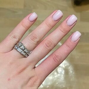 Serpenti Silver Crystal Adjustable Ring